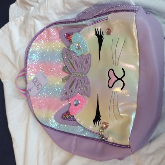 OMG Accessories Girl’s Bella Ombré Butterfly Crown Large Glitter Backpack - Picture 2 of 11